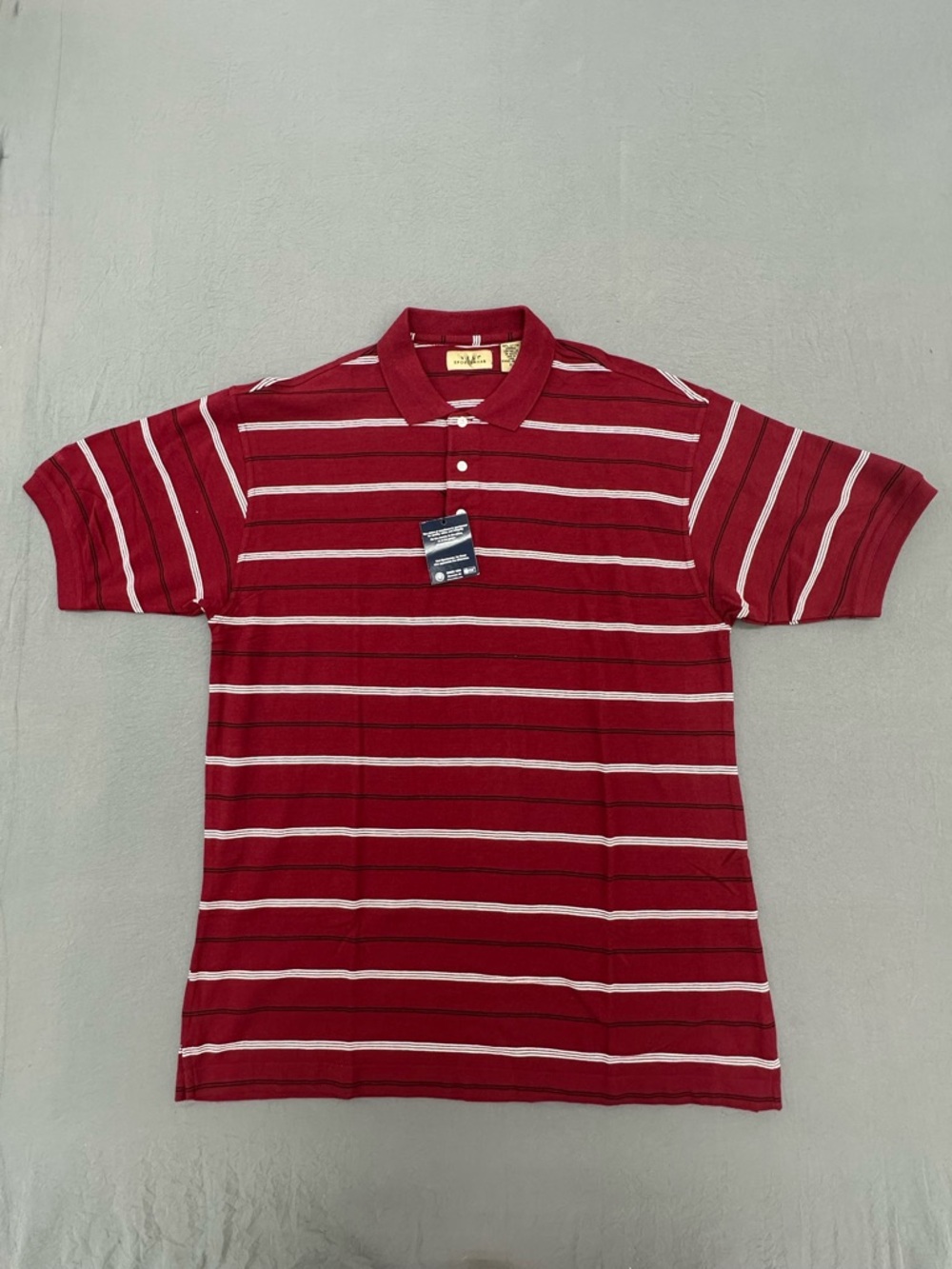 Vesi Sportswear Classic Men's Red Striped Polo Shirt